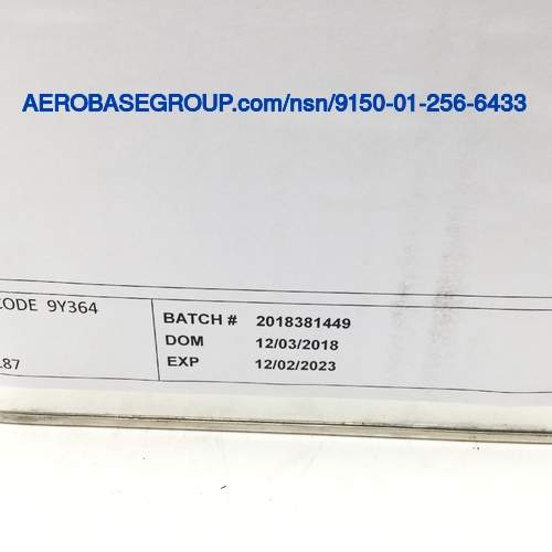 Imagen  del número de existencias nacionales 9150-01-256-6433